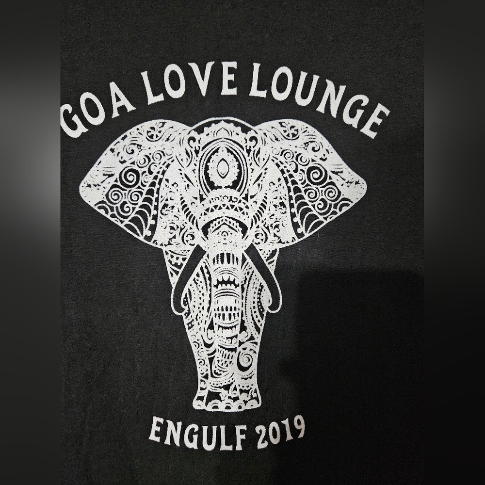 Goa Love Lounge Boho Elephant Tshirt Medium - Picture 2 of 4